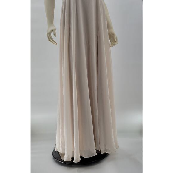 After Six Formal Dress Womens 10R Oat Chiffon Full Length Bridesmaid Evening - Picture 15 of 16